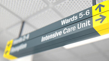 intensive care signage